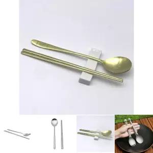 국산 티타늄 수저세트 장수 숟가락 수저 젓가락 1벌/고급스러운/가벼운/세트/부부/신혼부부/부모님/선물용