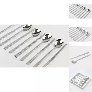 스텐레스 수저 세트 민자 유광 10인용/셋트/숫가락/스텐/숟가락/한식/업소용/젓가락/가정/쇠숟가락/식당