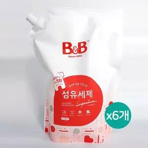 비앤비 유아 섬유세제 시그니처향 리필 2100ml 6개