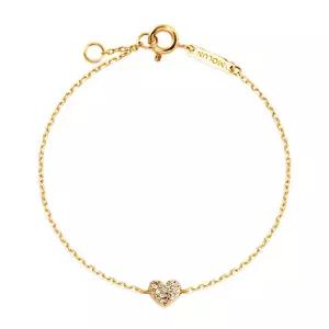 [모룬] 14K 글로우M 아무르 스텔라 하트 체인 팔찌 MOB40932