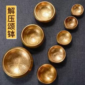 네팔 수제 송발 차임 티벳 불교 수양 나무 세트 그릇 명상종