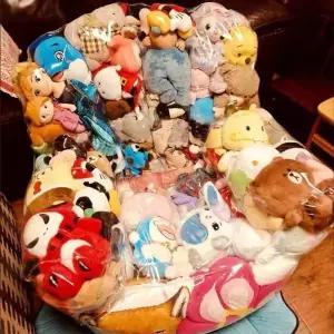 인형 투명 쇼파 1인용 빈백 대형 공기 보관 투명소파 에어