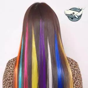 [하프클럽/]다채로운 헤어피스 컬러포인트 가발 스타일