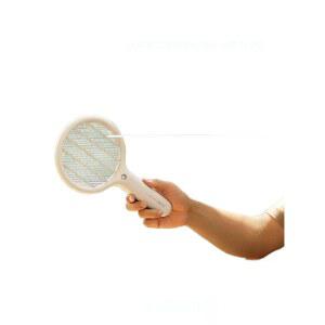 캠핑용 미니 휴대용 전기 화이트 여해용 전기채 모기채 파리채