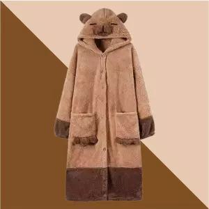 TC 포근이 모자 파자마 카피비라 동물 디자인 수면파자마 free(2xL)66-88