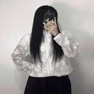 여성 시스루 플라워 여름 바람막이 자켓 살안타템 꽃 윈드브레이커 장마룩 루즈핏 점퍼 스트링 집업 아우터