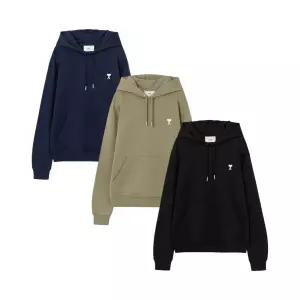 [아미]화이트로고 후드티 택1-3color