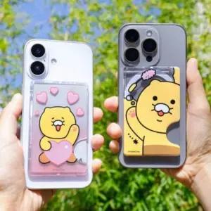 카카오프렌즈 춘식이 맥세이프 투명 카드지갑 귀여운 캐릭터