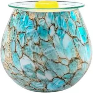 쿠사 전기 캔들 워머 아트 글라스 아로마 테라피 왁스 가정용 및 데코용 버너 나이트 라이트 장식 램프