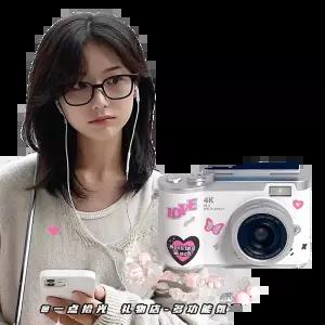 플립스크린카메라 고화질CCD 즉석사진기 삼중렌즈 학생용 뮤직촬영 폴라로이드효과 선물용