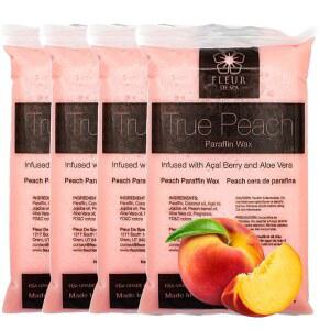 파라핀 왁스 리필 - 미국산 코코넛 & 호호바 오일 함유 손, 발, 바디를 위한 보습, 수분 공급 및 진정 스파 가정용(4파운드 박스, 피치)