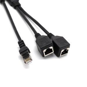 인터넷 랜선 분배기 어댑터 2in1 이더넷 RJ45 수 2 분리기 케이블
