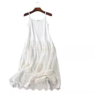 레이어드속치마 롱 슬립 원피스 레이스이너