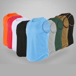 남성용 마라톤 속건성 훈련 조끼 여름 메쉬 탱크 스포츠 민소매 달리기 농구 셔츠