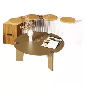 종이 가구 접이식 의자 대기 테라스 벤치 카페 골판 종이소파 대기의자 경량