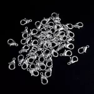 실버 랍스터고리 비즈공예부자재 50개입 개고리 트랩 골드개 마감장식 팔찌 주얼리 재료 용품 공구