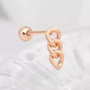 14K 금침 체인 로즈골드 체인 스틱 피어싱