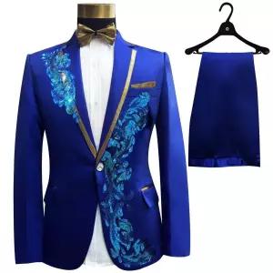 남성반짝이자켓 무대 클럽 콘서트 행사 4XL 반짝이 파티 공연 트로트 가수 남성용 자켓 축제 정장