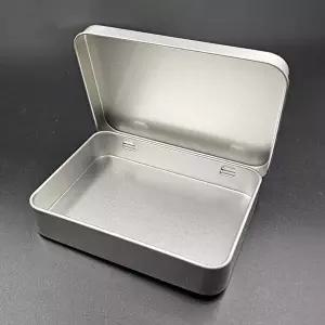 은색 사각 틴케이스 소품정리 철제케이스 정리 여닫이 (KYR-WEBD6C5)