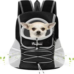 Pawaboo 애완견 캐리어 백팩 소형견 고양이를 위한 강아지 여행용 프론트 하이킹 산책을 안전 스트립이