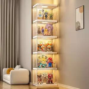 피규어 조명 케이스 진열대 아크릴 장식장 투명 대형 진열장 5단
