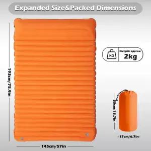 백패킹매트 캠핑 발포 매트 4인치 트윈 에어 매트리스 침대 킹로 연결 내장 펌프 고속 팽창 게스트룸용