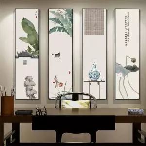 캔버스 동양화 대형 보석십자수 포스터 연꽃 불교 꽃그림