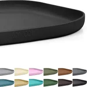 음식과 물그릇을 위한 가장자리가 있는 작은 실리콘 반려동물 사료 매트 사각형 개 바닥 방수용 고양이