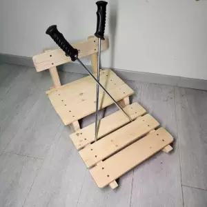 고급 원목 눈썰매 아이스 스케이트 겨울용