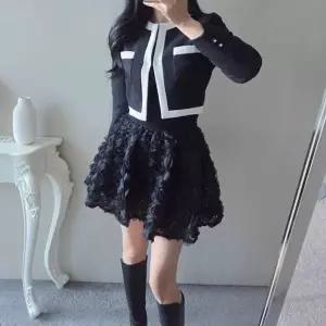 [엘린무드] 발레코어 장미 플라워 입체 레이스 속바지 코사지 숏 프릴 스커트 3color _P416318009