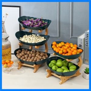 2/3 레이어 과일 접시 홈 거실 플라스틱 스낵 접시 크리 에이 티브 현대 말린 과일 바구니 사탕 접시 케이