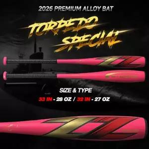 스톰 2026 프리미엄 지투 알로이 어뢰배트 형광핑크 야구배트 33인치28온스 32인치27온스
