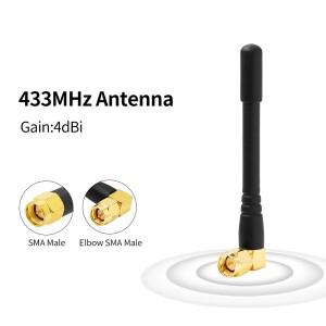 외부 옴니 433Mhz 채찍 안테나 SMA 수 커넥터 포함 고무 엘보우 로드