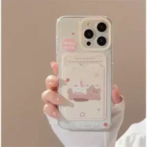 글리밍유 17케이스 카드케이스 17 귀여운케이스 투명케이스 생일 곰돌이