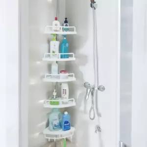 베르 코너선반 5단 욕실 진열대 화장실선 주방 수납 앵글 벽걸이 용품 정리 철제 벽선