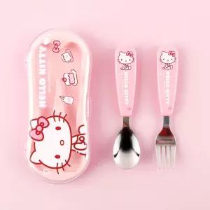 산리오 큐티 스푼포크 케이스세트-헬로키티피규어 어숟가락 수저 어수저 캐릭터