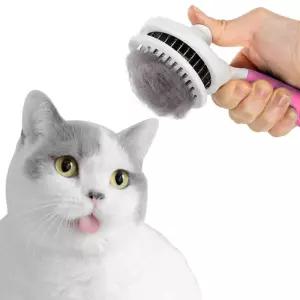 브러쉬 털정리 자동 강아지 핑크 애견빗청소기 죽은제거 고양이죽은 죽은 털빗 펫러쉬