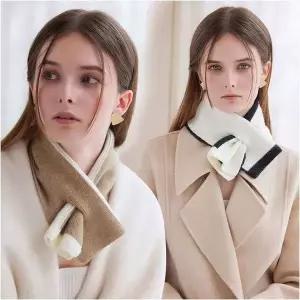 소프트 목도리 투톤 정장 캐주얼 양면 머플러 남녀공용 짧은