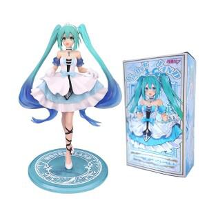 핫한 하츠네 미쿠 애니메이션 피규어 핑크 원피스 사쿠라 2025 버전 PVC 모델 액션 토이 체리 블라썸 장식