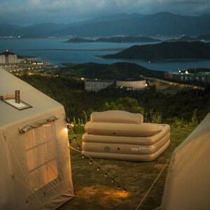 샤크팡 펌프내장형 191X97X46CM 야외 에어 비신나 이너매트 천표면 신형 매트