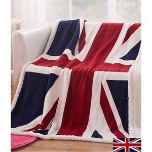 샤크팡 영국국기 담요 캠핑 거실 할머니 블랑켓 유니언잭 낮잠이불 쿠션 소파 이불 사계절 쇼파
