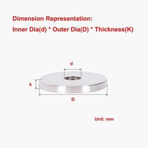 304 스테인레스 스틸 블라인드 홀 광고 네일 너트 얇은 평면 장식 유리 고정 라운드 M3M 호환4M5M6M8M10