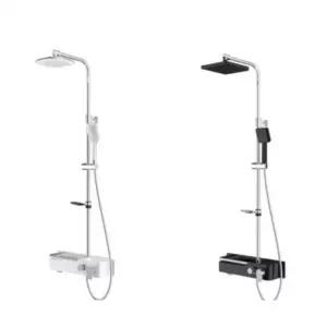 ( )욕실 화장실 수전 선반형 해바라기 일체형 샤워기 흑색