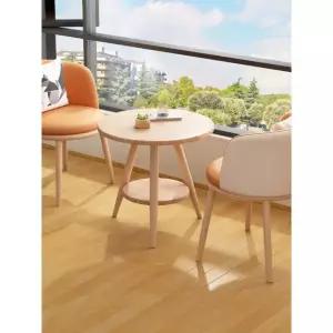 모던 원형 부부 테이블 세트 안방 미니 티테이블 인용 의자 라이트블루단일그레이+블루원단