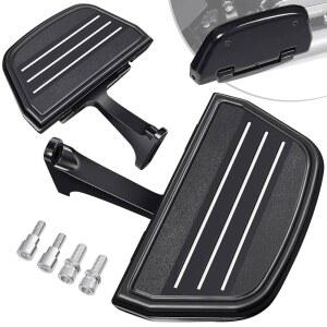 할리 투어링 로드 킹 스트리트 글라이드 일렉트라 울트라 클래식 1993-이후 스트림라이너 스타일 블랙을 위한 마운트 브래킷 키트가 장착된 PBYMT 모터사이클 승객 발판 바닥판