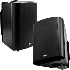 OSD 오디오 6.5인치 야외 파티오 스피커 쌍 150W 3방향 IP54 내후성 블랙 AP640