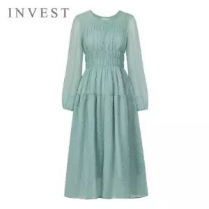 [인베스트] 쉬폰 스모킹 롱 원피스_IN6S1OP3201
