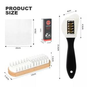 4개 세트 청소 도구 얼룩 제거 스웨이드 브러시 키트 지우개 포함 가정호환  누벅 부츠 천 신발용