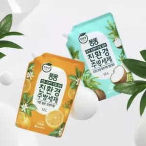 퐁퐁 친환경 주방세제 오렌지향/코코넛향 리필, 1.2L, 4개