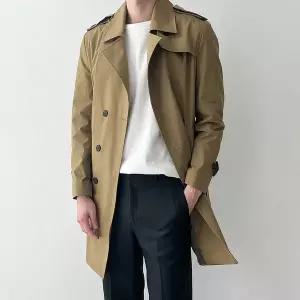 [리빌모아]남자 더블 트렌치 바바리 코트 DB-CTA-77-올리브